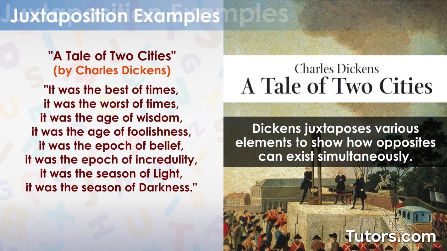 Juxtaposition in literature