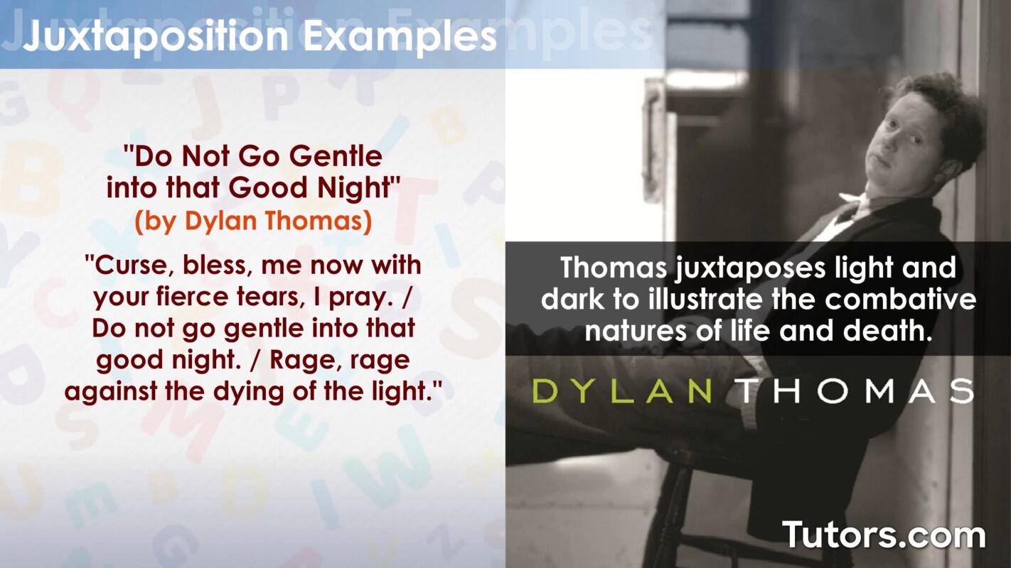 Juxtaposition in poetry