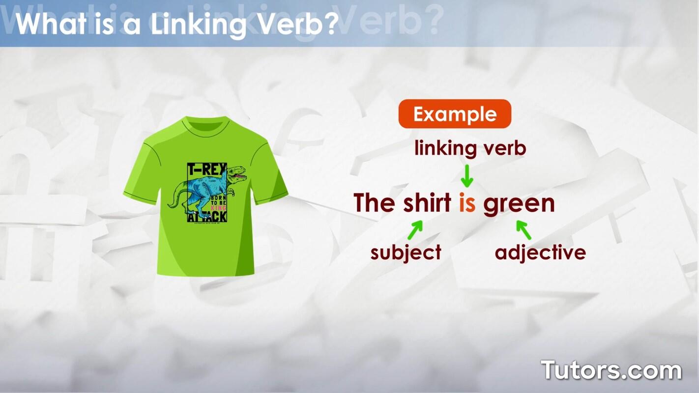 Linking verb example