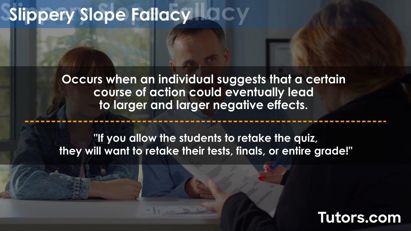 Slippery slope fallacy
