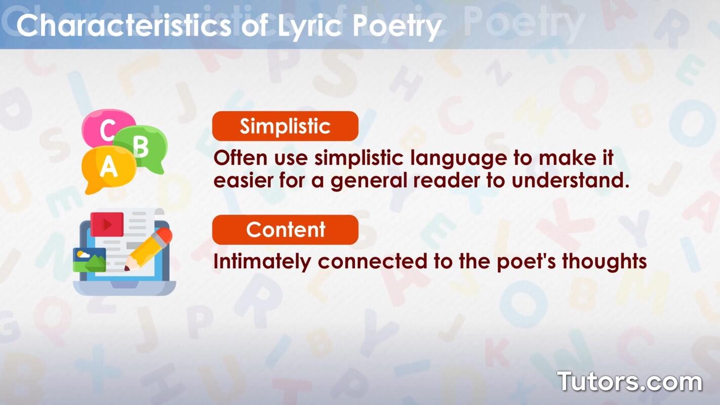 Lyrical poetry characteristics