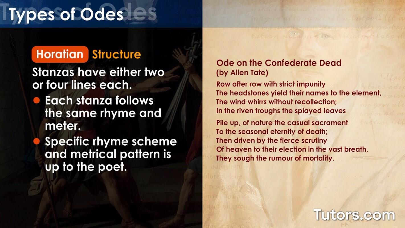 Horatian ode structure