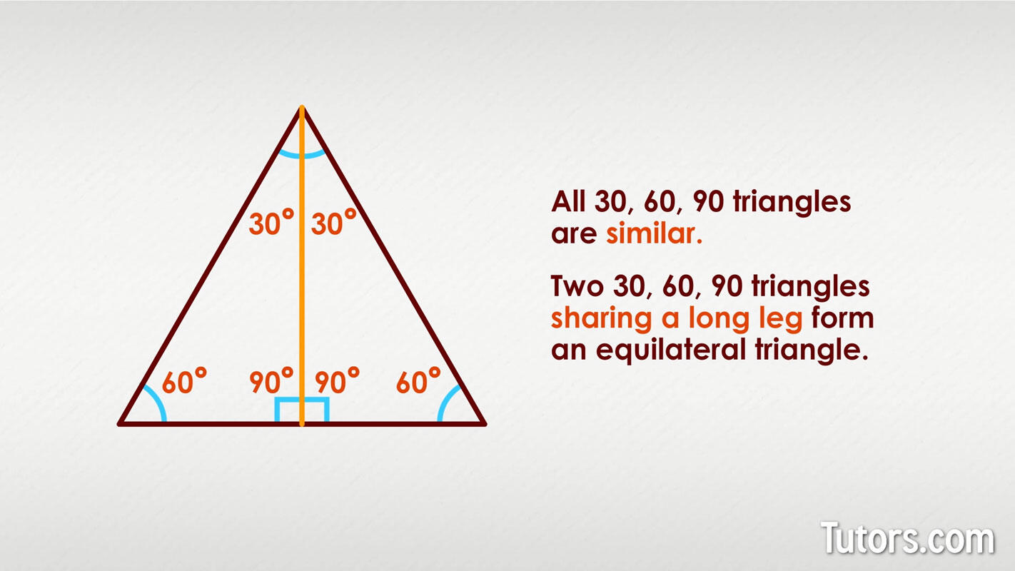Other interesting properties of special right triangles
