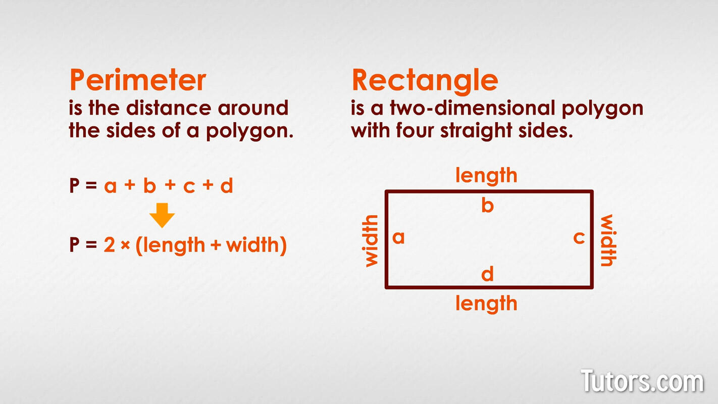 Perimeter of a rectangle formulas