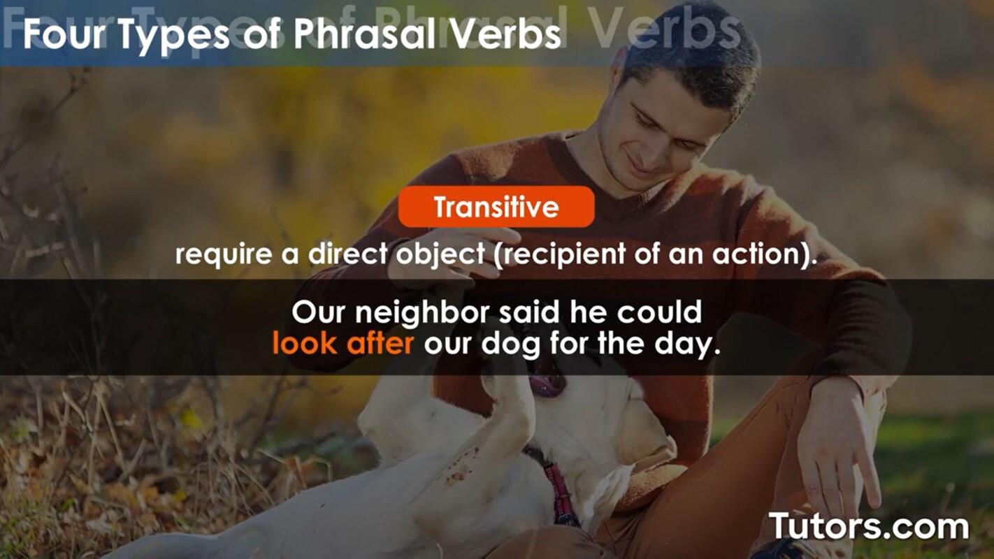 Transitive phrasal verbs