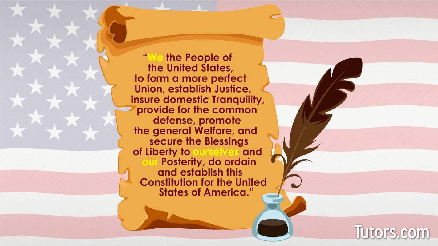 Preamble of us constitution - first person example
