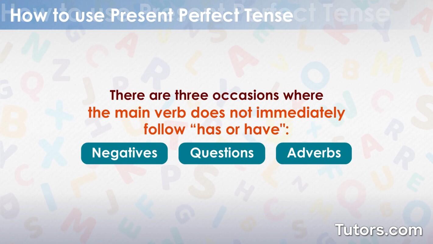 How to use present perfect tense