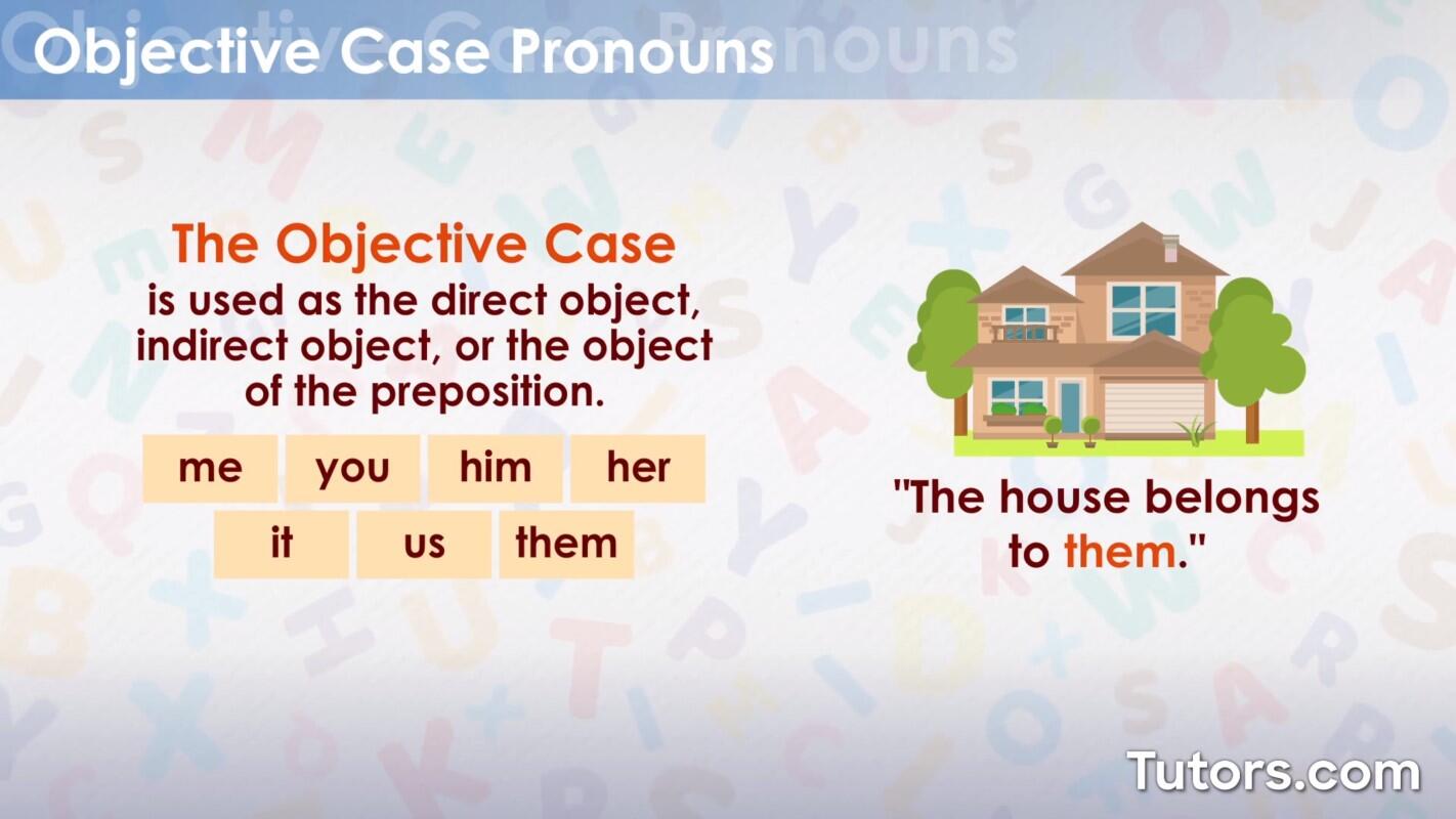 Objective case pronouns