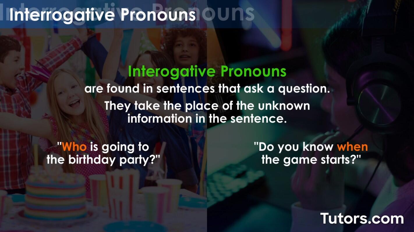 Interrogative pronouns