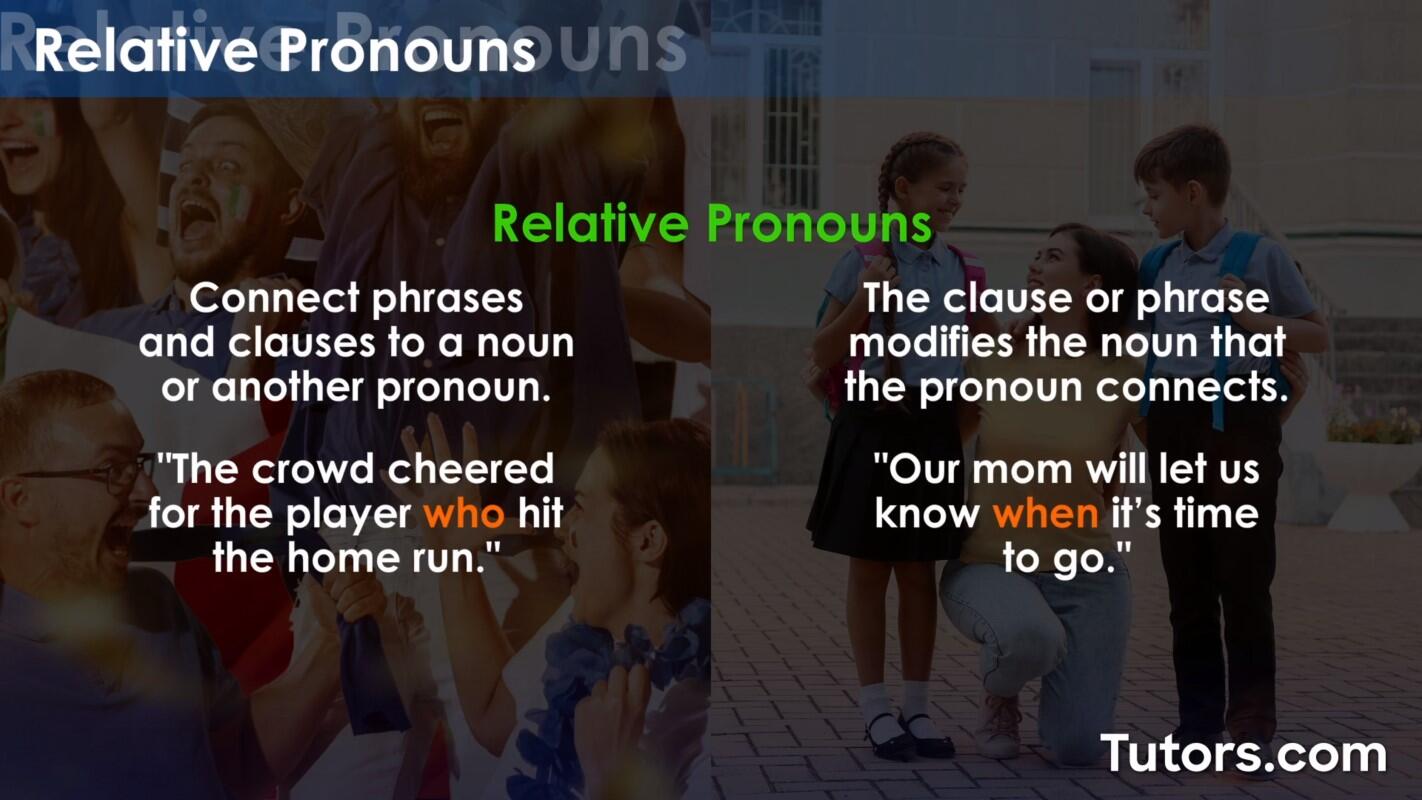 Relative pronouns