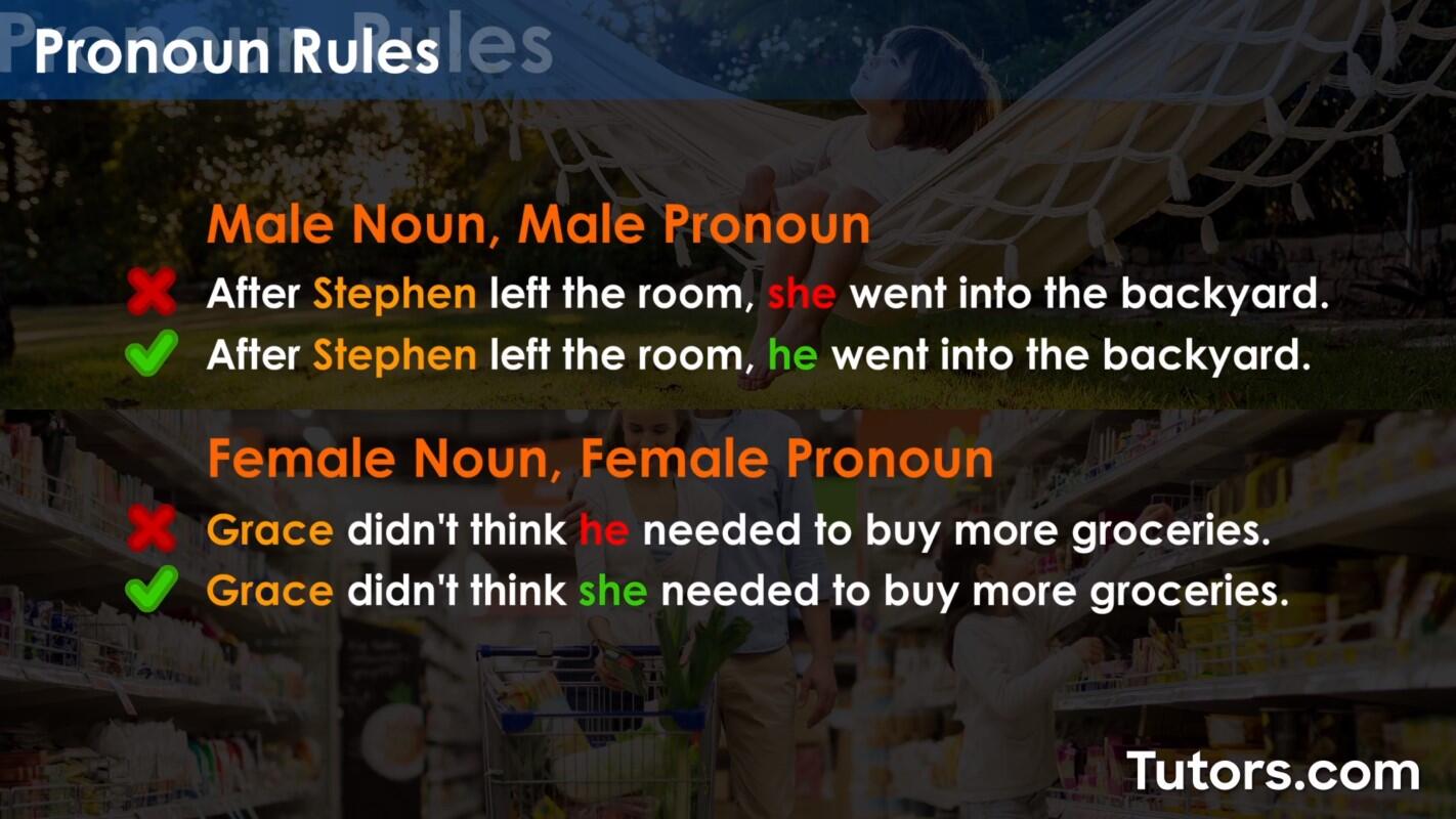 Pronoun rules