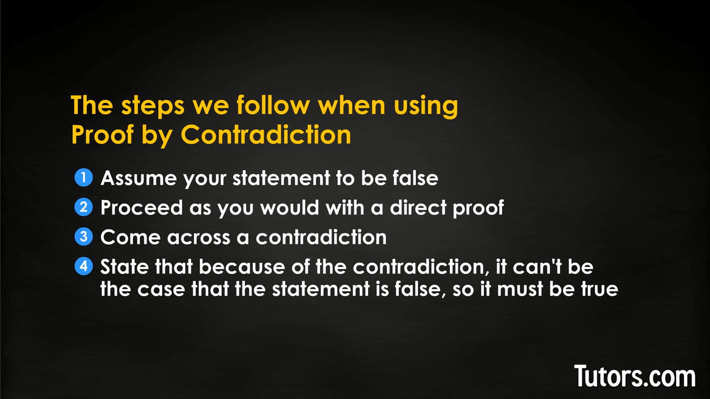 Proof By Contradiction Steps