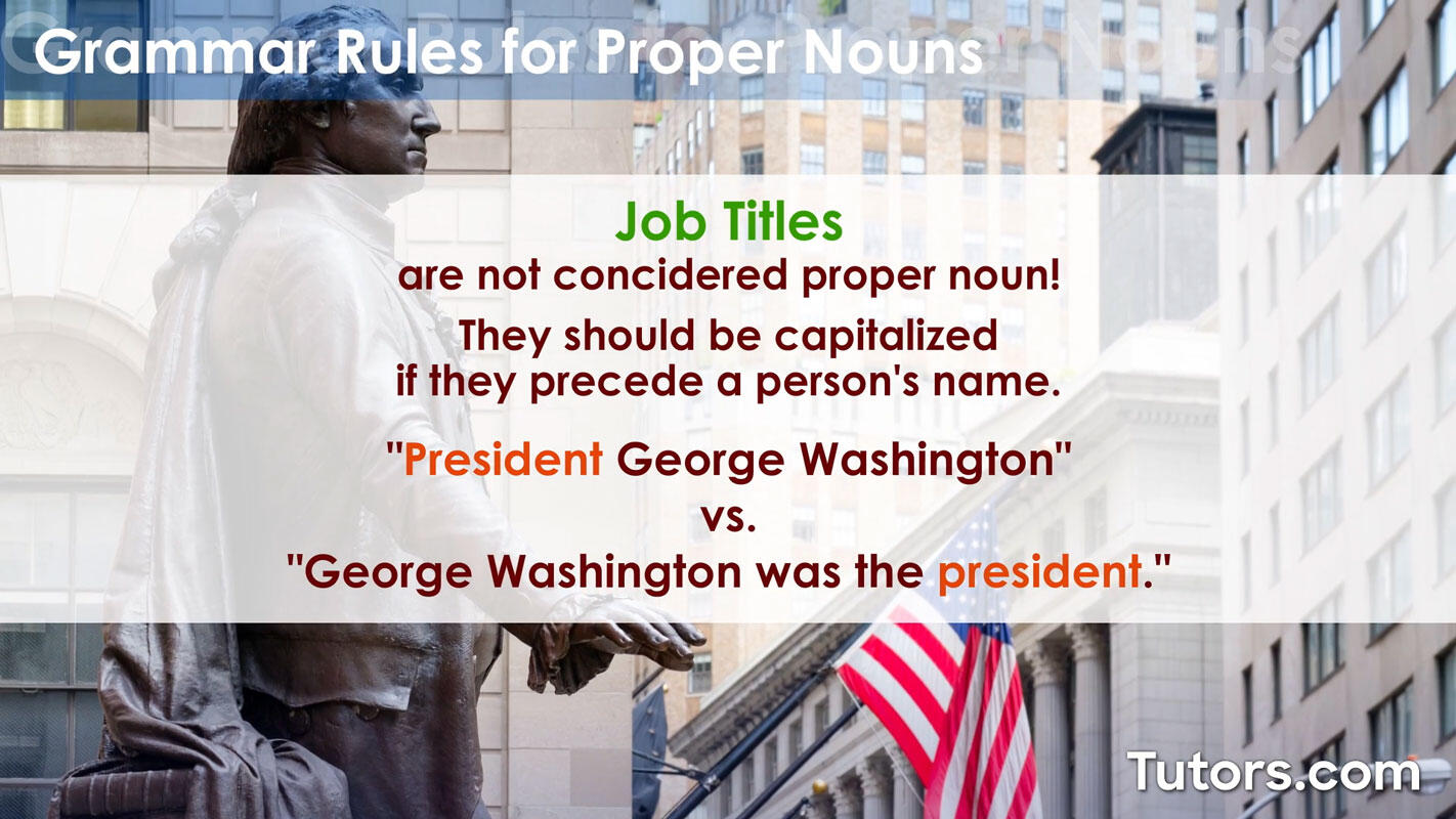 Proper noun grammar rules - job titles