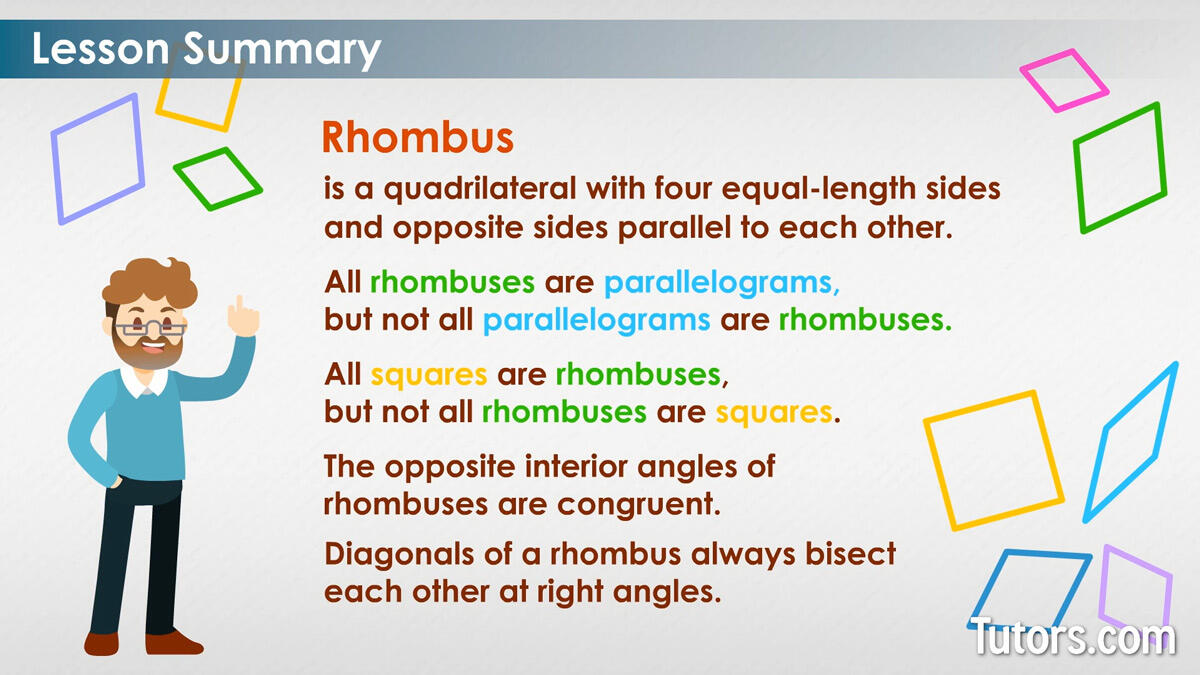 Properties of a rhombus