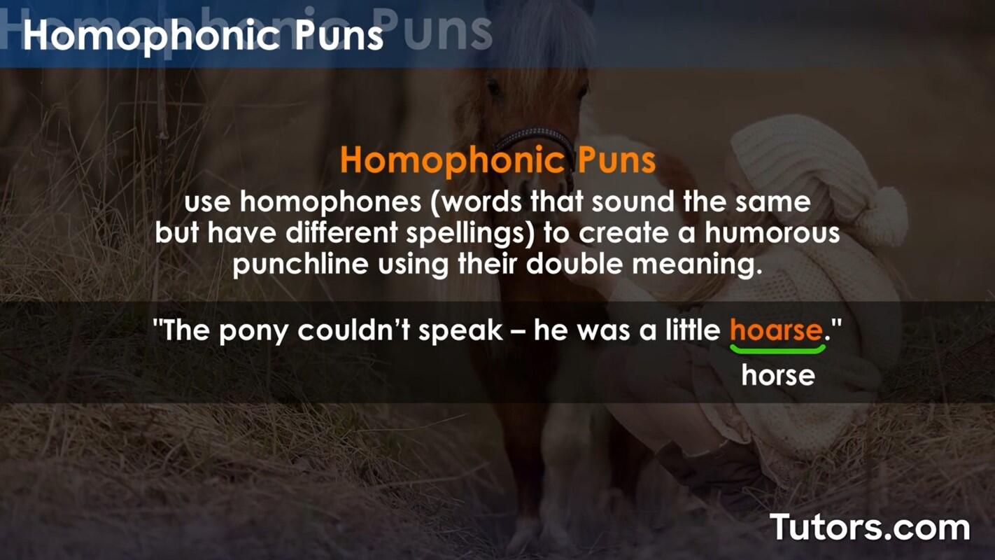 Homophonic puns