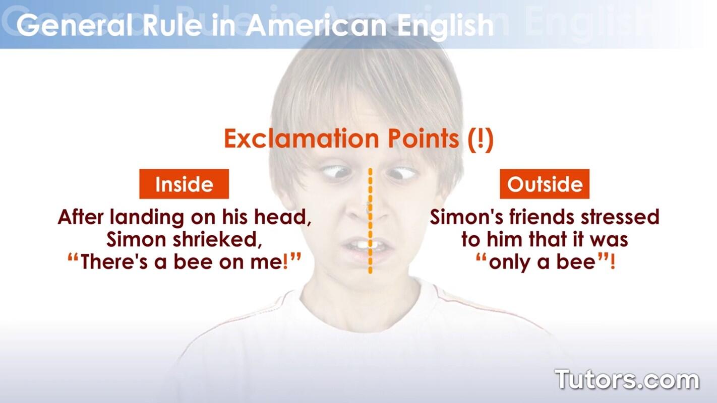 Exclamation points inside and outside quotation marks