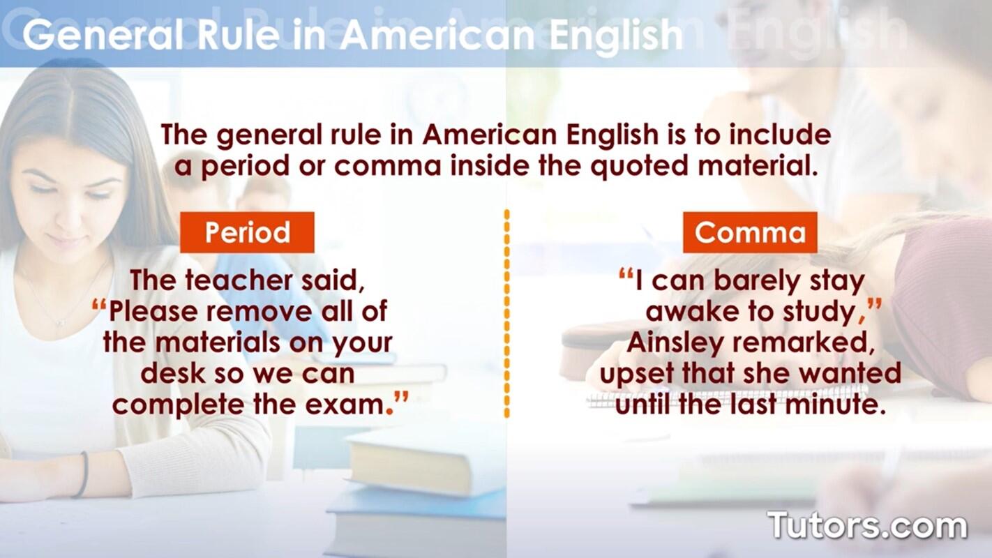 Periods and commas with quotation marks