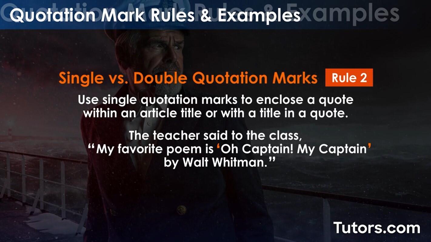 Single vs. double quotation marks
