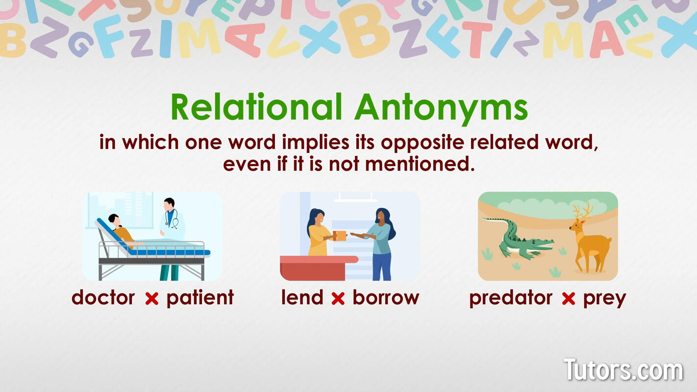 Relational antonym examples