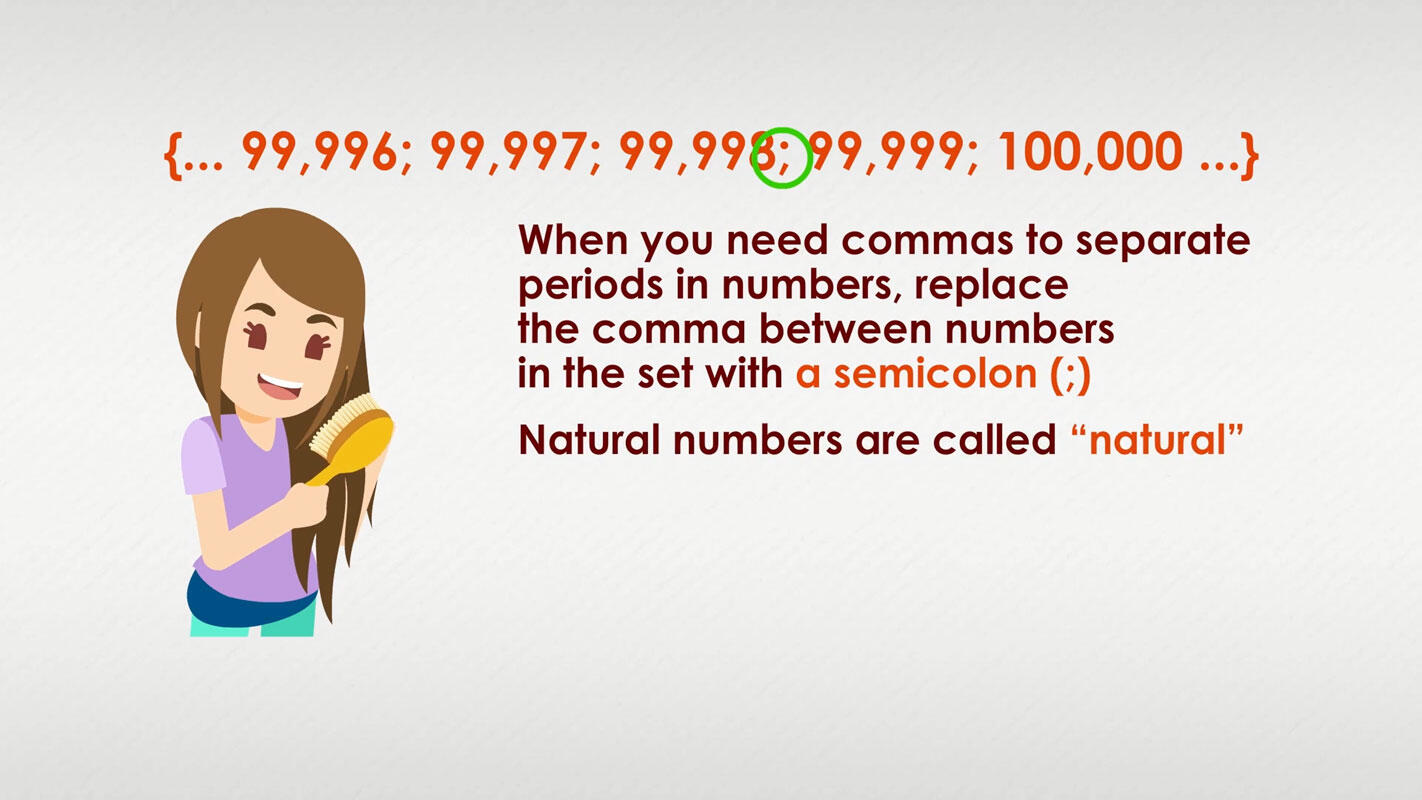 Set of natural numbers using semicolon
