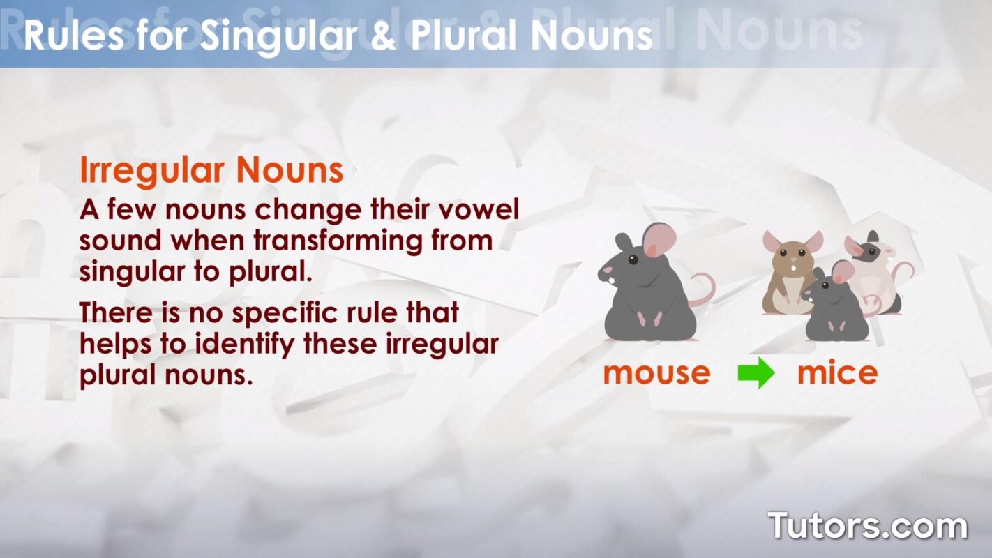 Irregular nouns