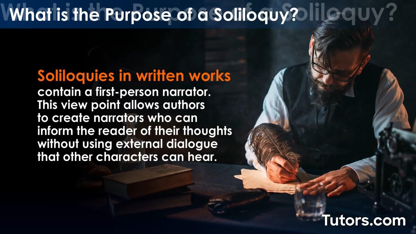 Purpose of soliloquies