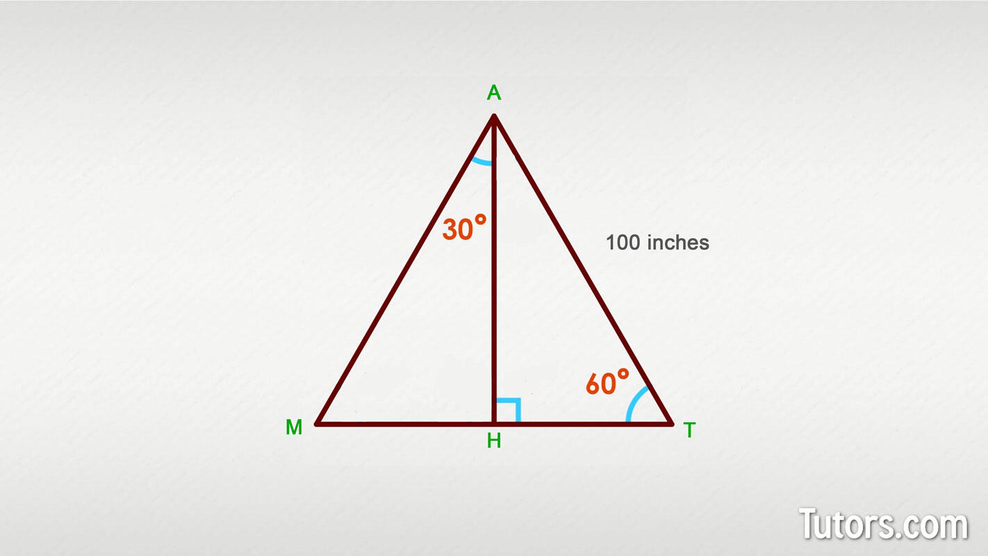 Special triangle example problem