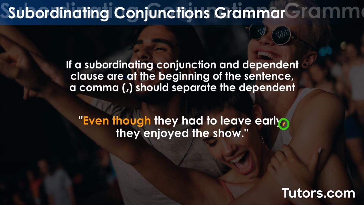 Subordinating conjunction grammar