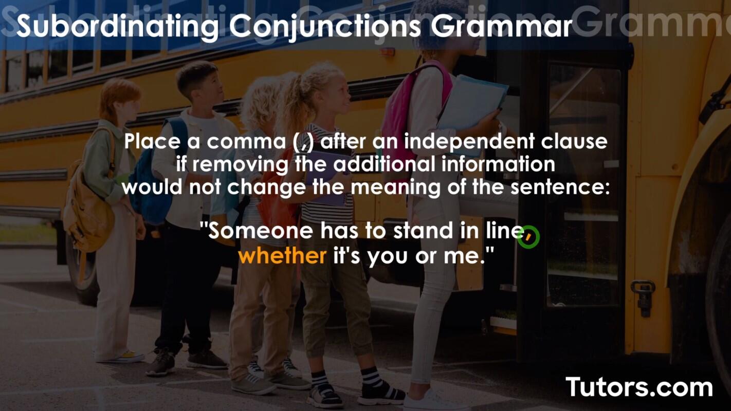 Subordinating conjunction grammar