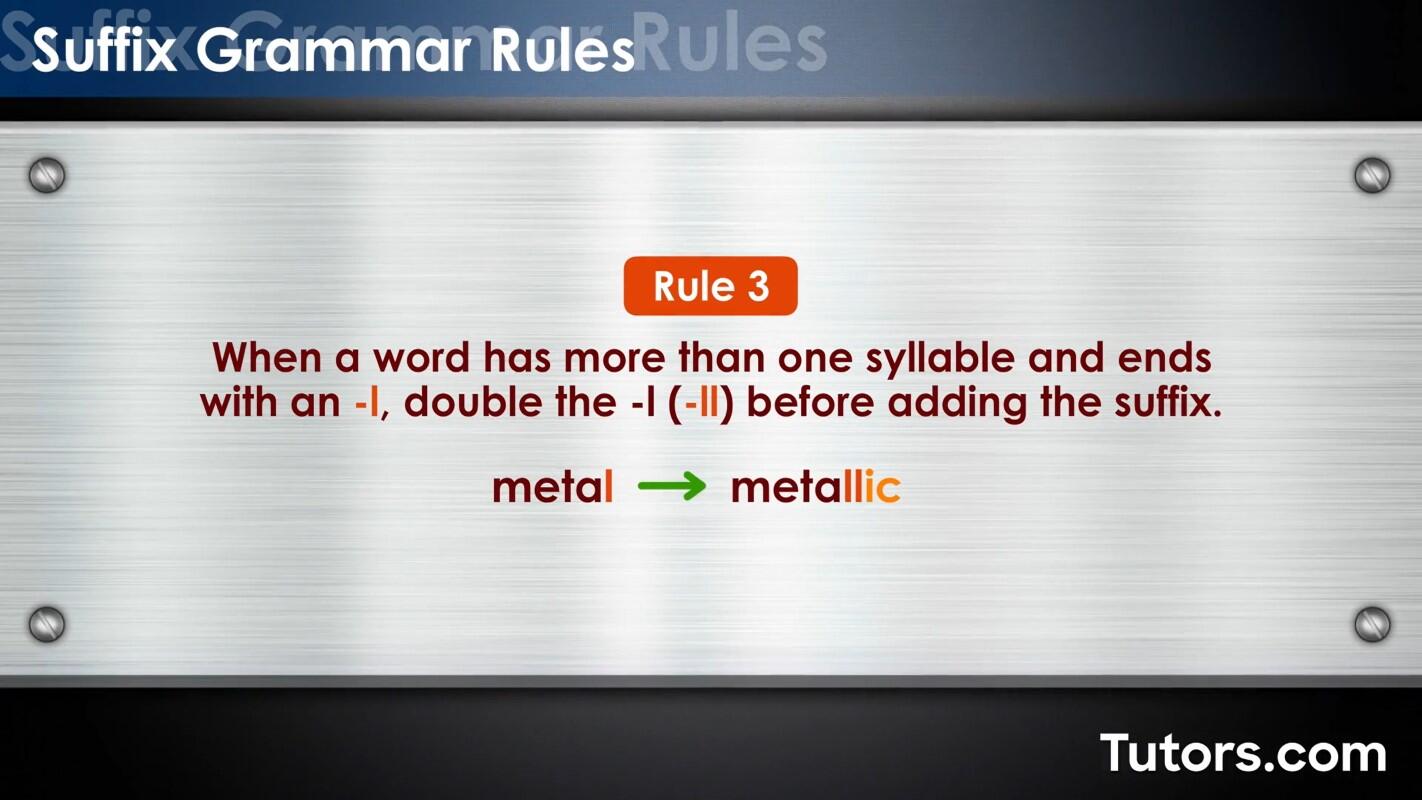 Suffix grammar