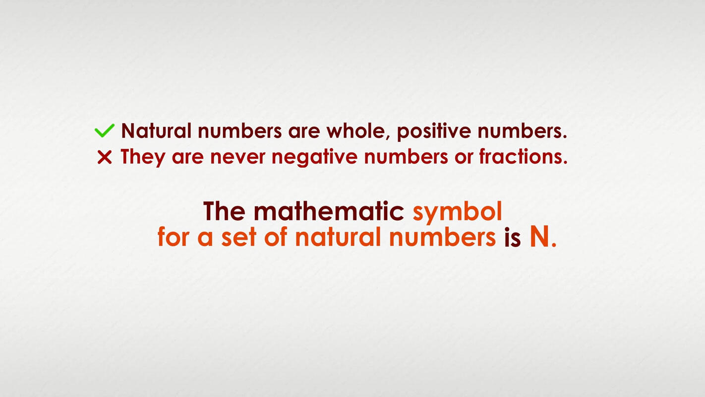 Symbol for a set of natural numbers