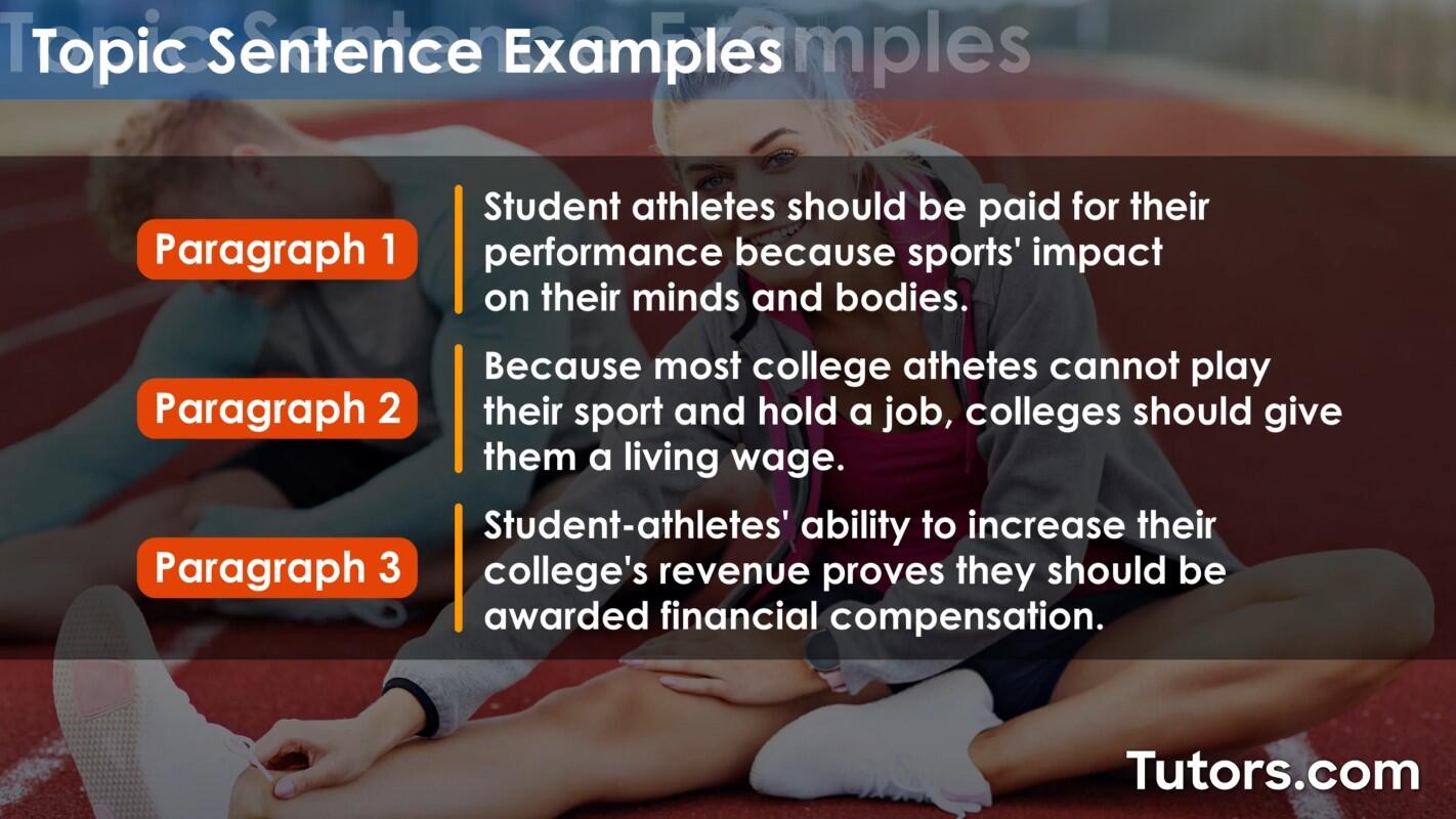 Example topic sentences