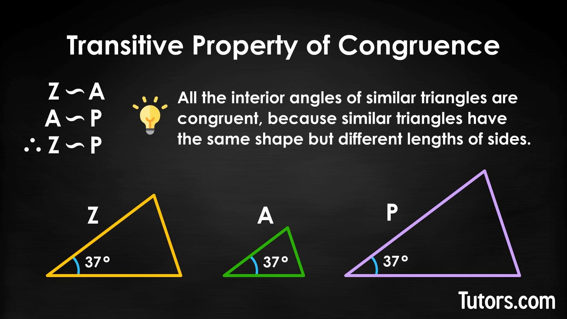 Transitive Property of Congruence - Interior Angles
