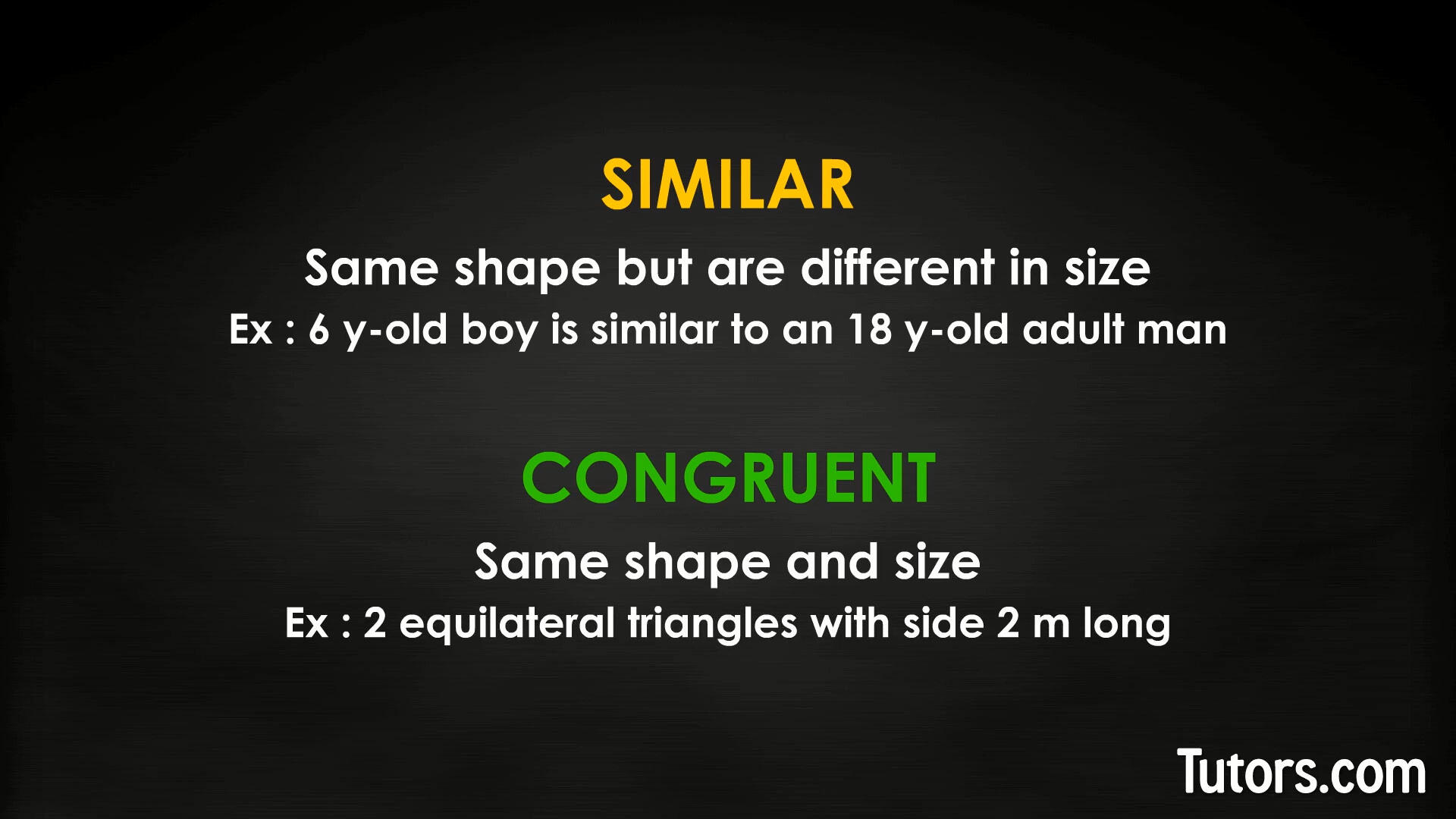 Transitive Property of Congruence vs. Similar