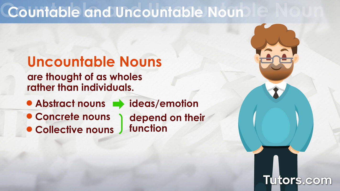 Types of uncountable nouns