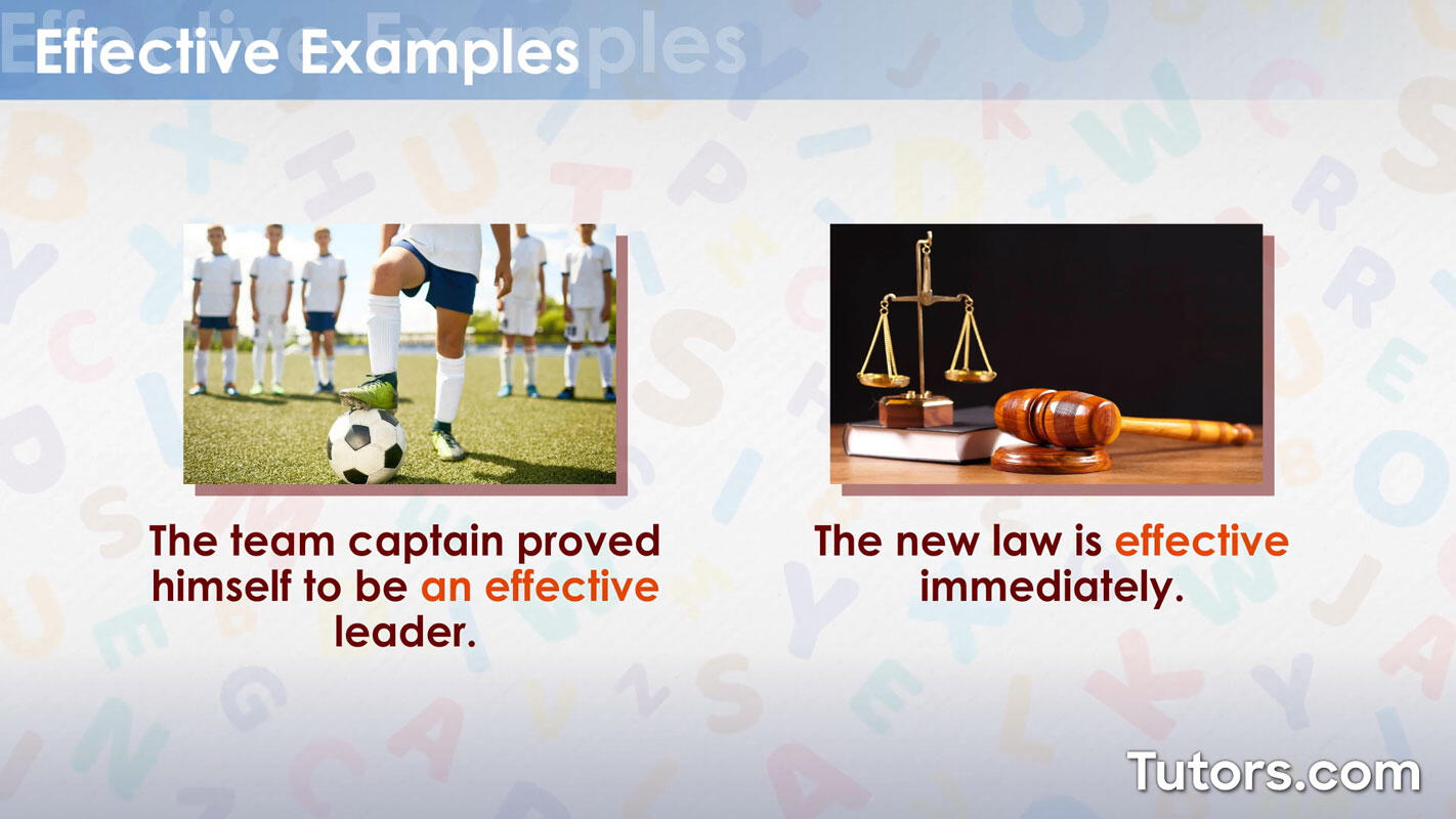 Using effective - example sentences