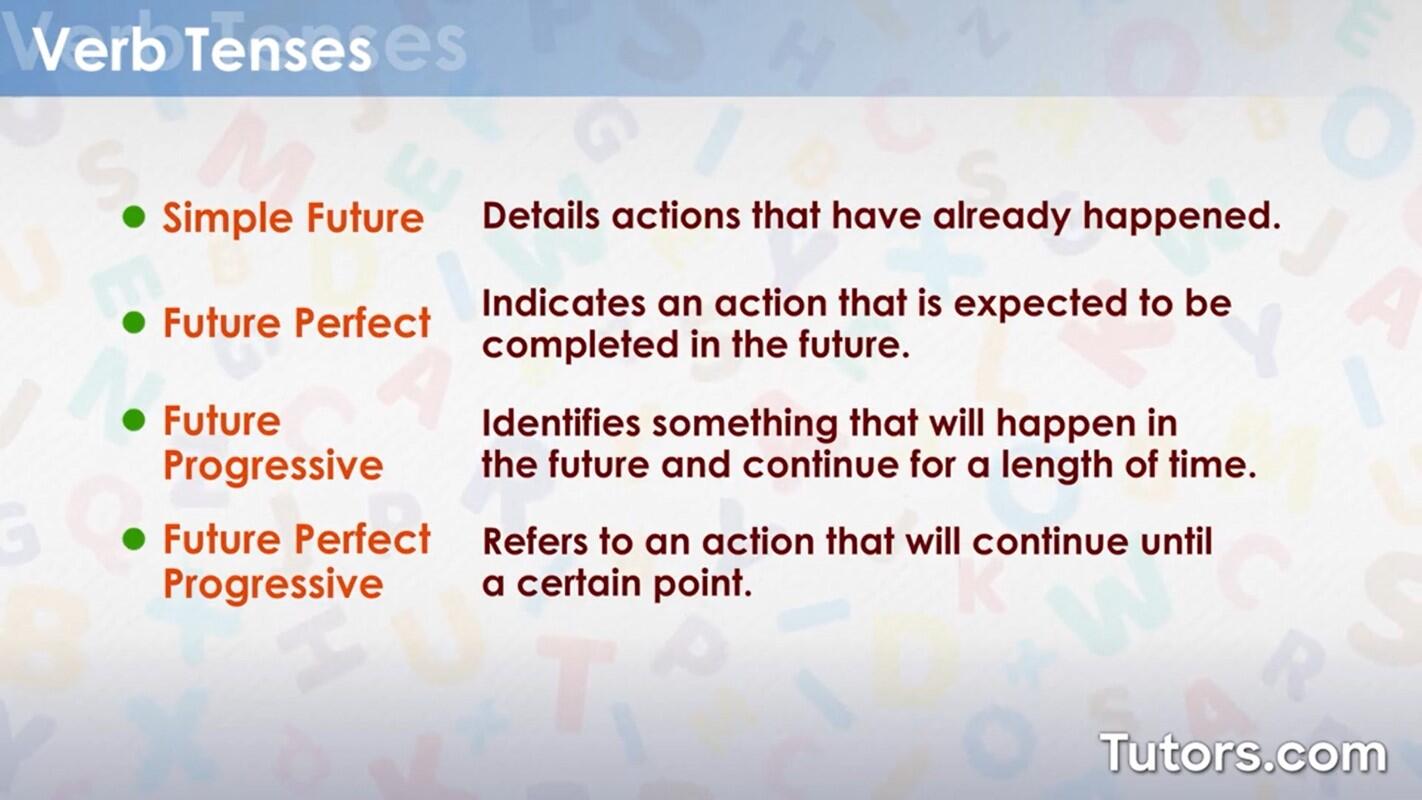Future verb tenses
