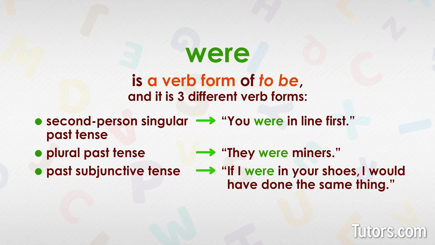 Were as a verb