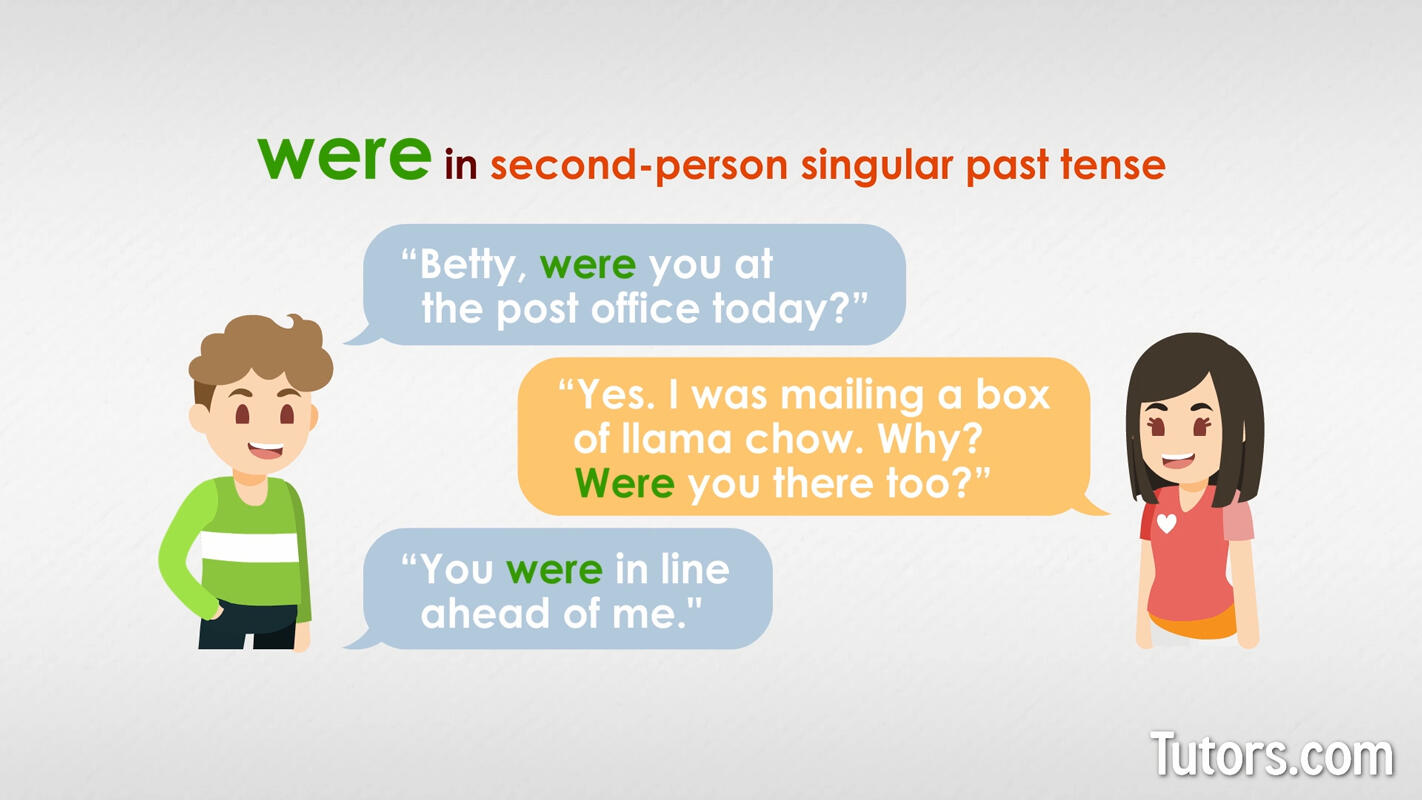 Were in a sentence