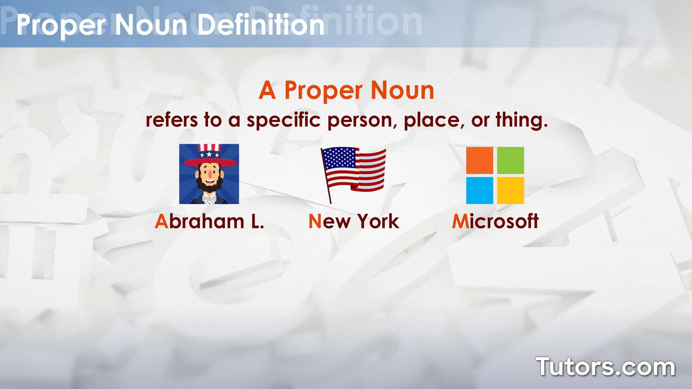 What is a proper noun