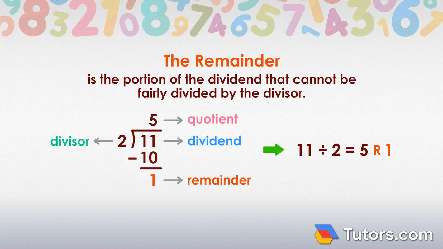 What is remainder in math