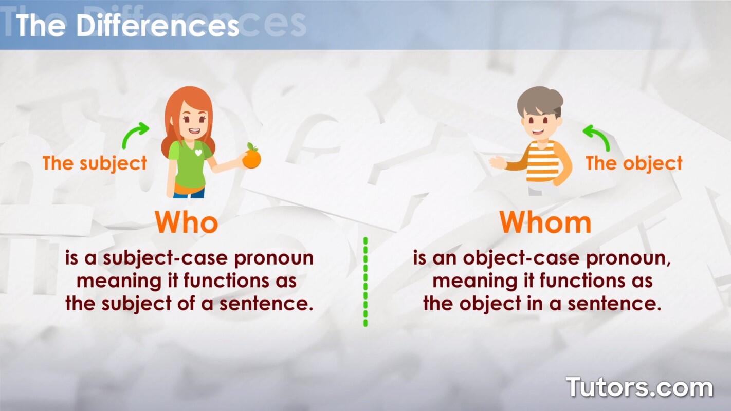 Difference between who and whom