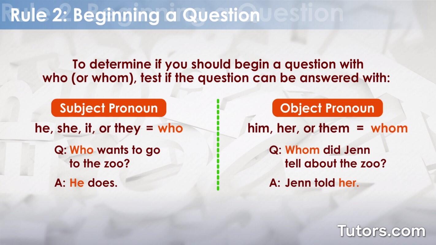 Asking a question