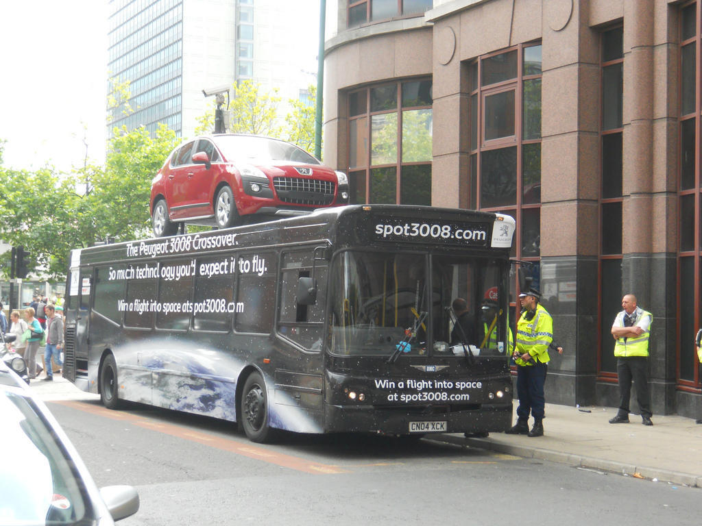 In German, "on a bus" is "im Bus"