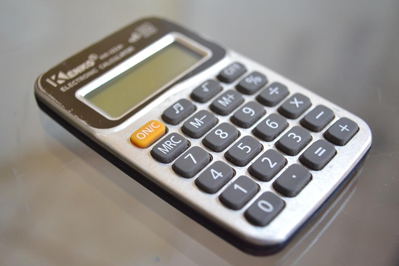 Image of a calculator. Perfect to use to estimate the cost of a tutor.