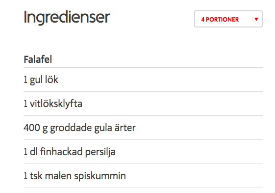 vegansk mat