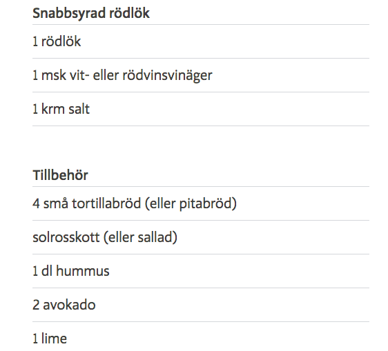 vegansk mat