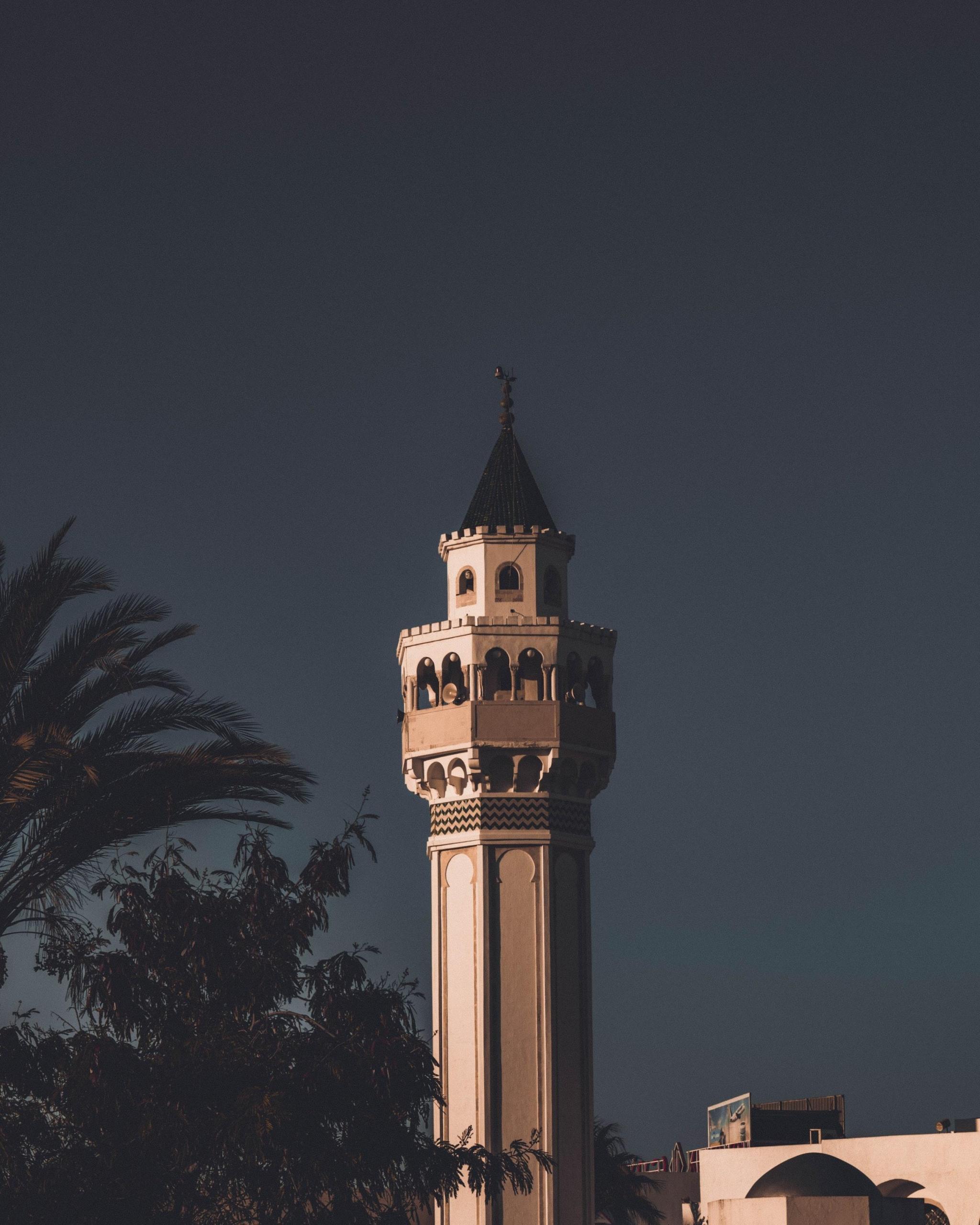 Minaret på en arabisk moske