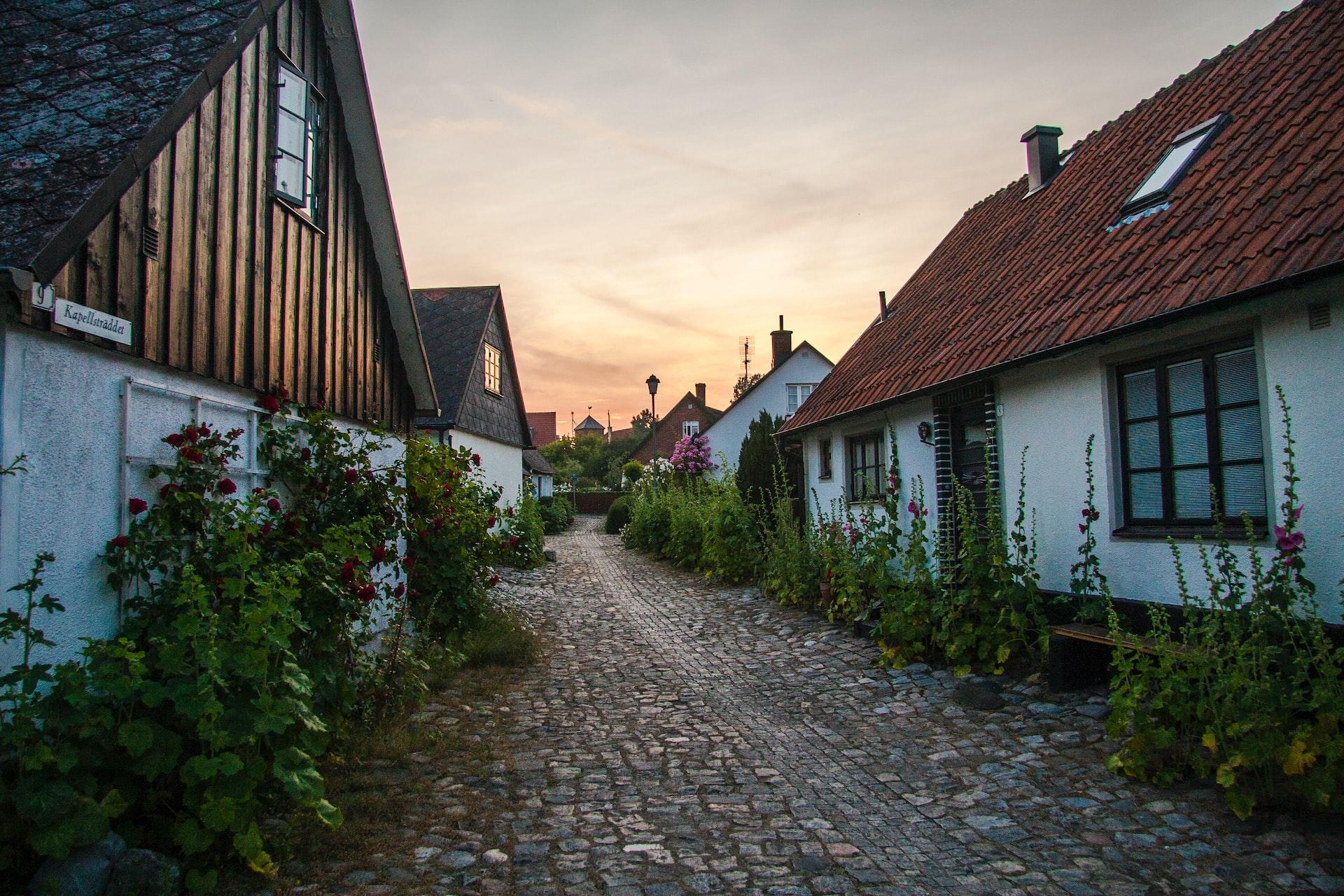 Byn Skillinge i Skåne