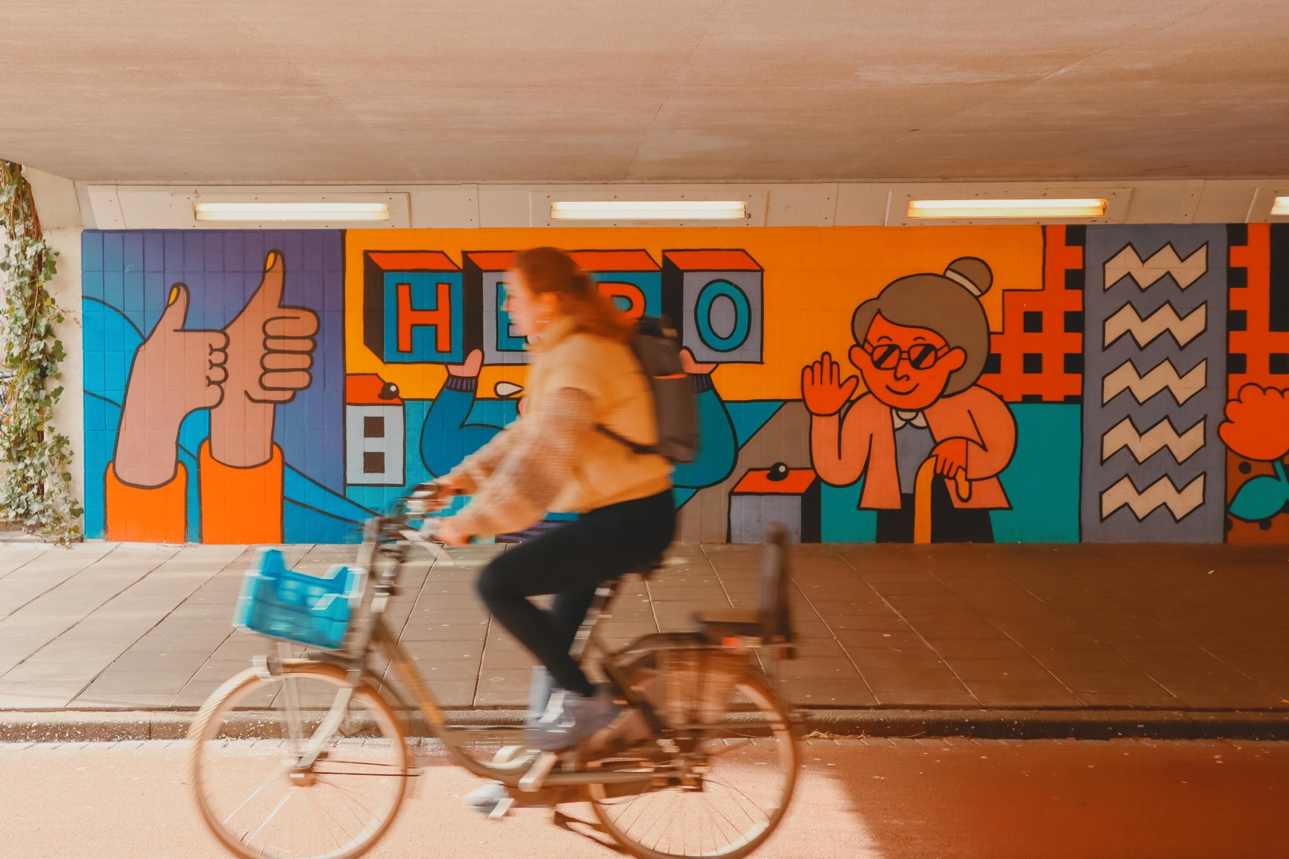 Cykla genom Holländska städer